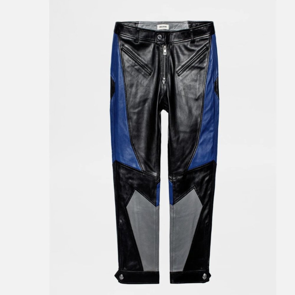 Zadig & Voltaire Piker Biker Crop Leather Pants ( 34 / XS )